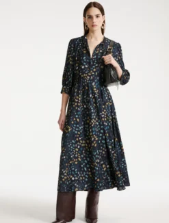 Chemisier con nastri - NAVY