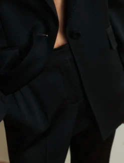 Chino in envers satin - NERO