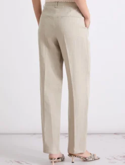Chino in tela di lino - ECRU`