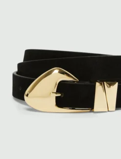 Cintura in suede - NERO