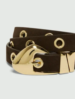 Cintura in suede - TESTA DI MORO