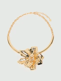 Collana girocollo con fiore - ORO