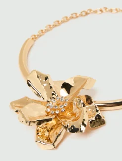 Collana girocollo con fiore - ORO