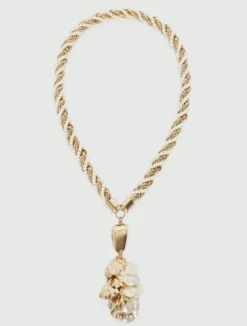 Collana lunga con conchiglie metalliche - MADREPERLA
