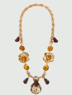 Collana lunga con elementi in resina - AMBRA