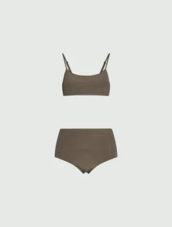 Coordinato in jersey - MARRONE
