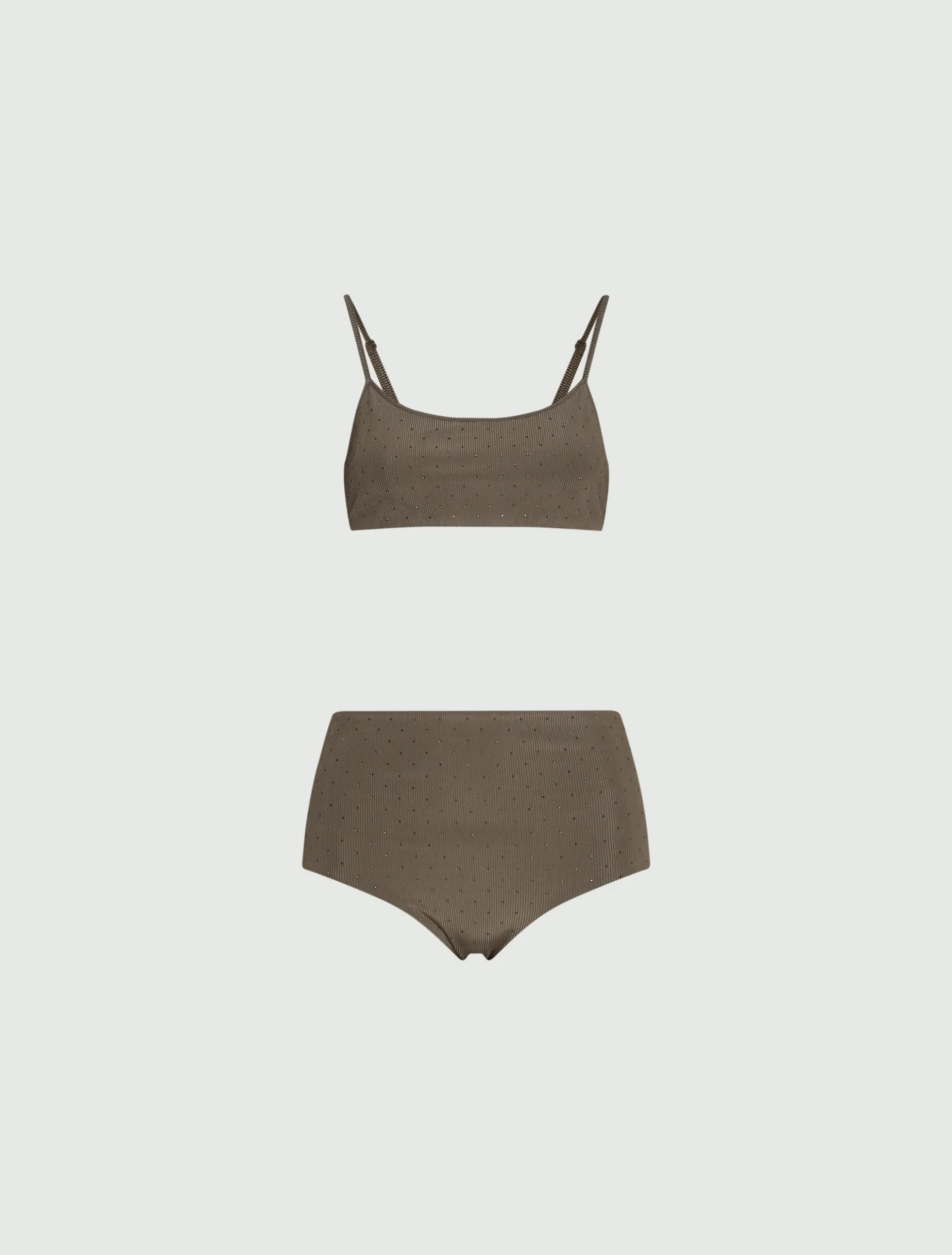 Coordinato in jersey - MARRONE