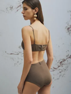Coordinato in jersey - MARRONE