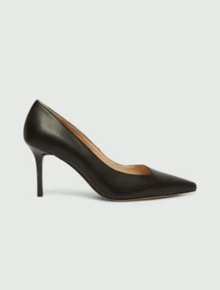 Décolleté in pelle - NERO