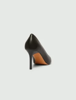 Décolleté in pelle - NERO