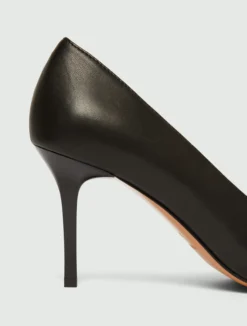 Décolleté in pelle - NERO