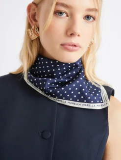 Foulard in seta a pois - BLUETTE