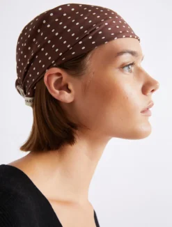 Foulard in seta a pois - TESTA MORO