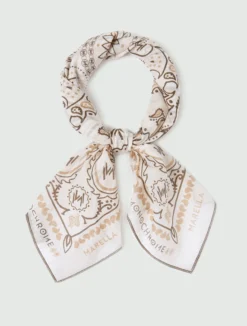 Foulard piccolo stampa bandana - BIANCO