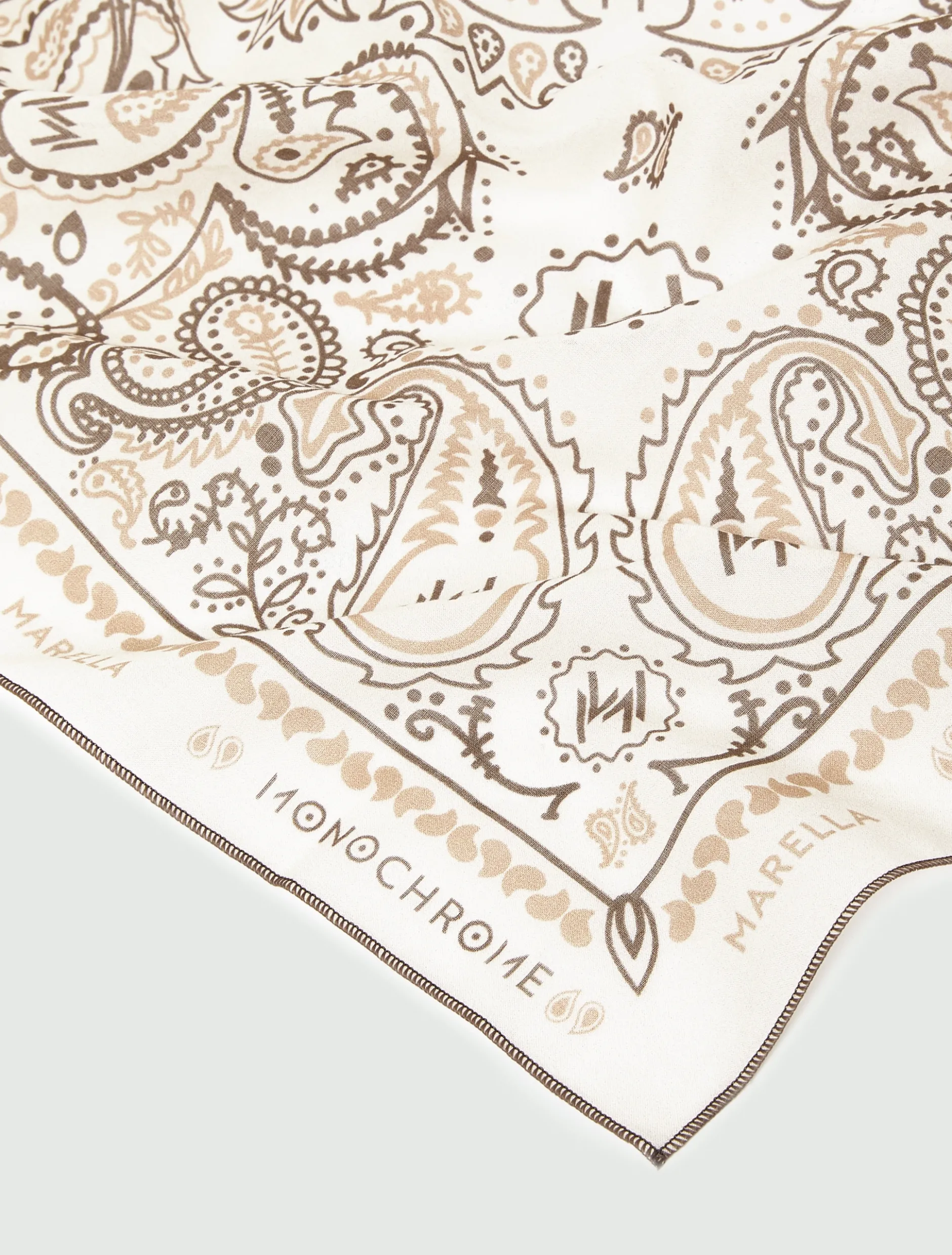Foulard piccolo stampa bandana - BIANCO