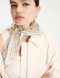 Foulard piccolo stampa bandana - BIANCO