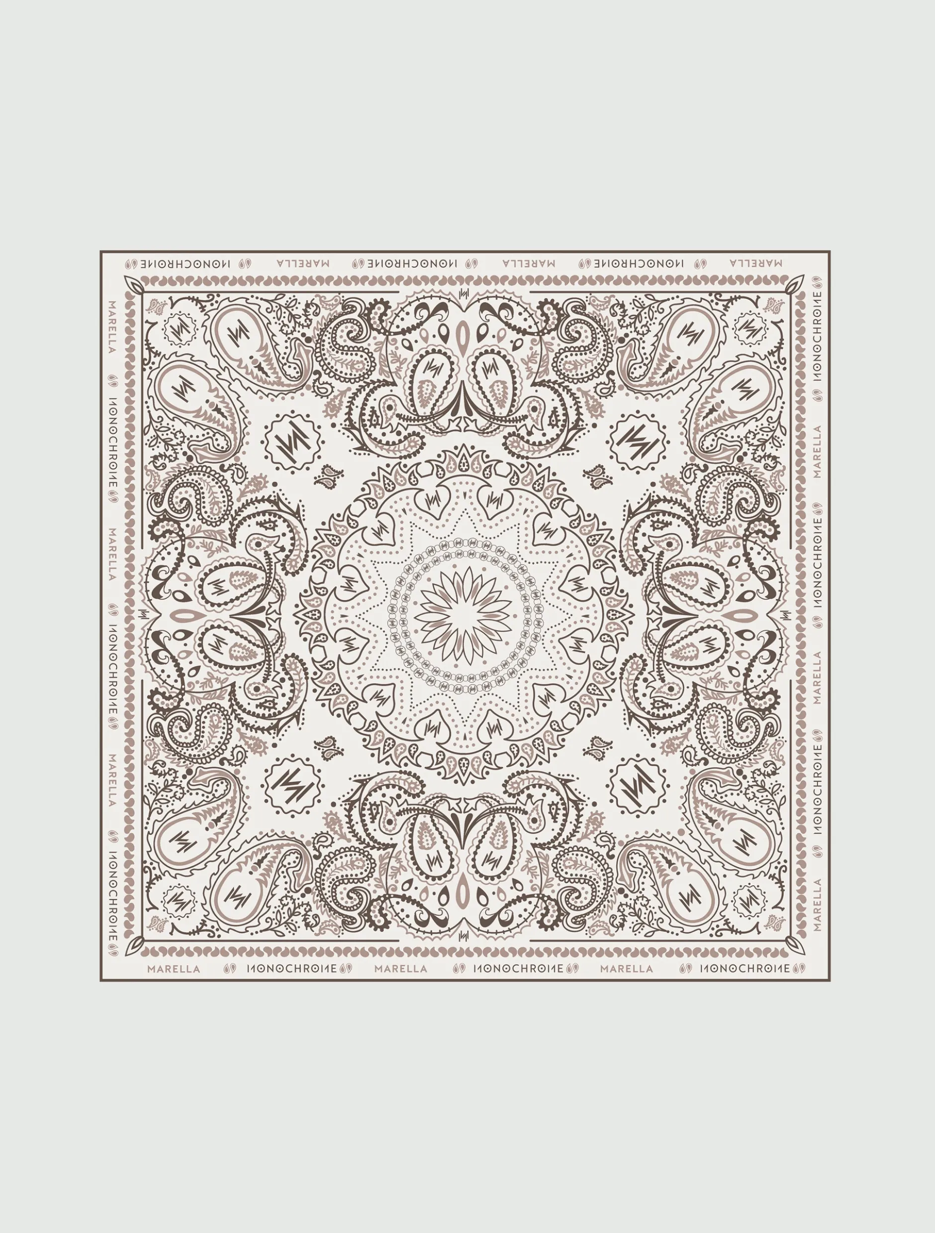 Foulard piccolo stampa bandana - BIANCO