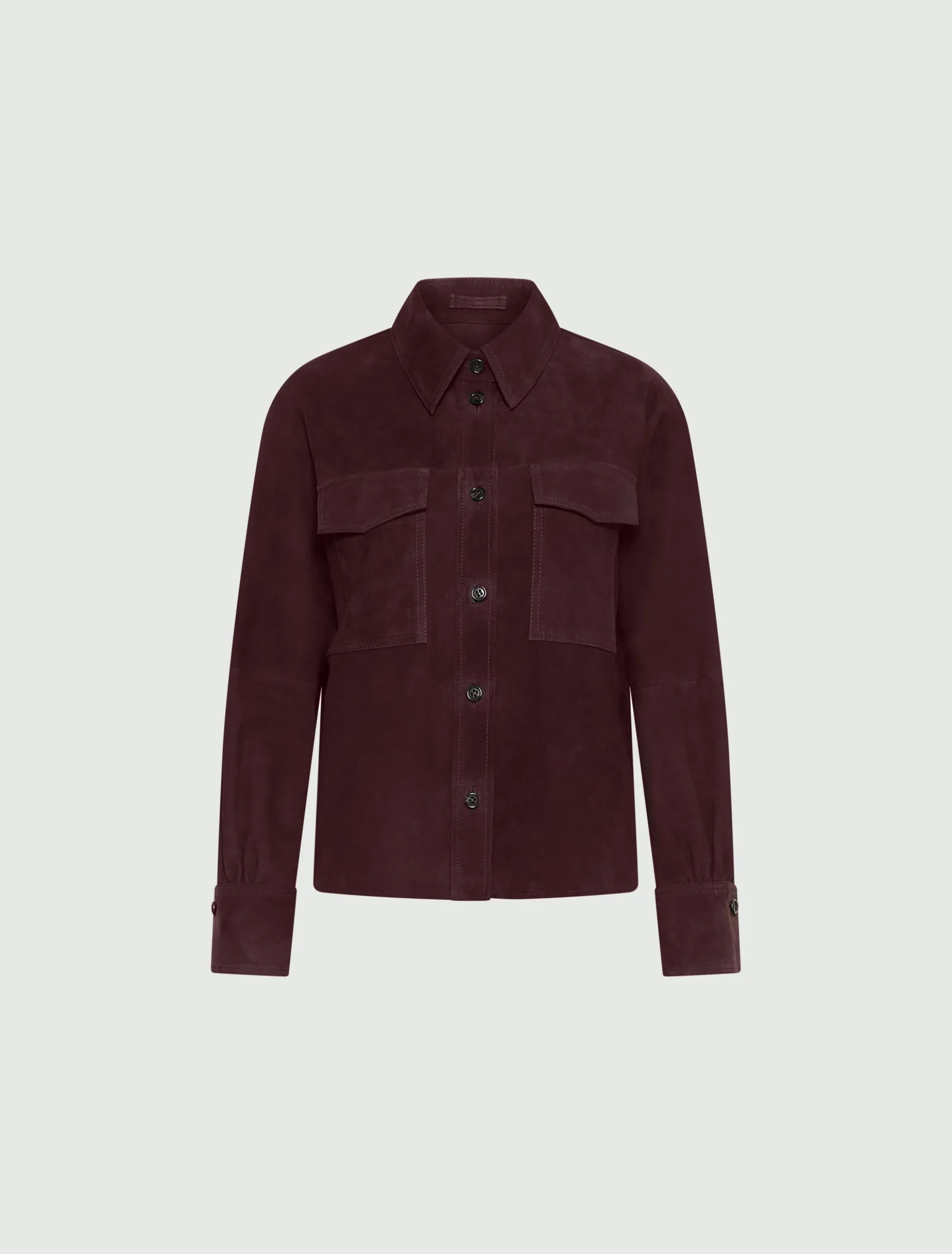 Giacca camicia in camoscio - BORDEAUX