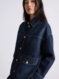 Giacca camicia in denim - BLU