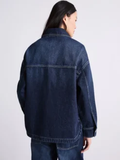 Giacca camicia in denim - BLU