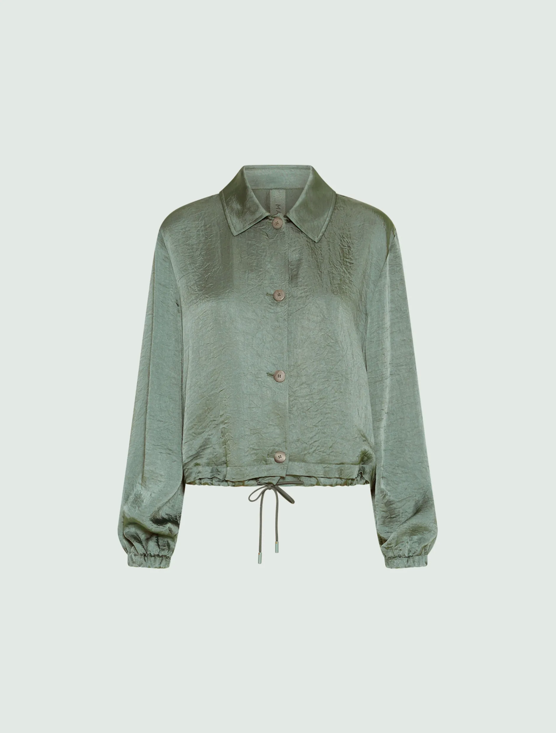 Giacca dritta con coulisse - VERDE