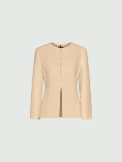 Giacca girocollo in envers satin - NUDO