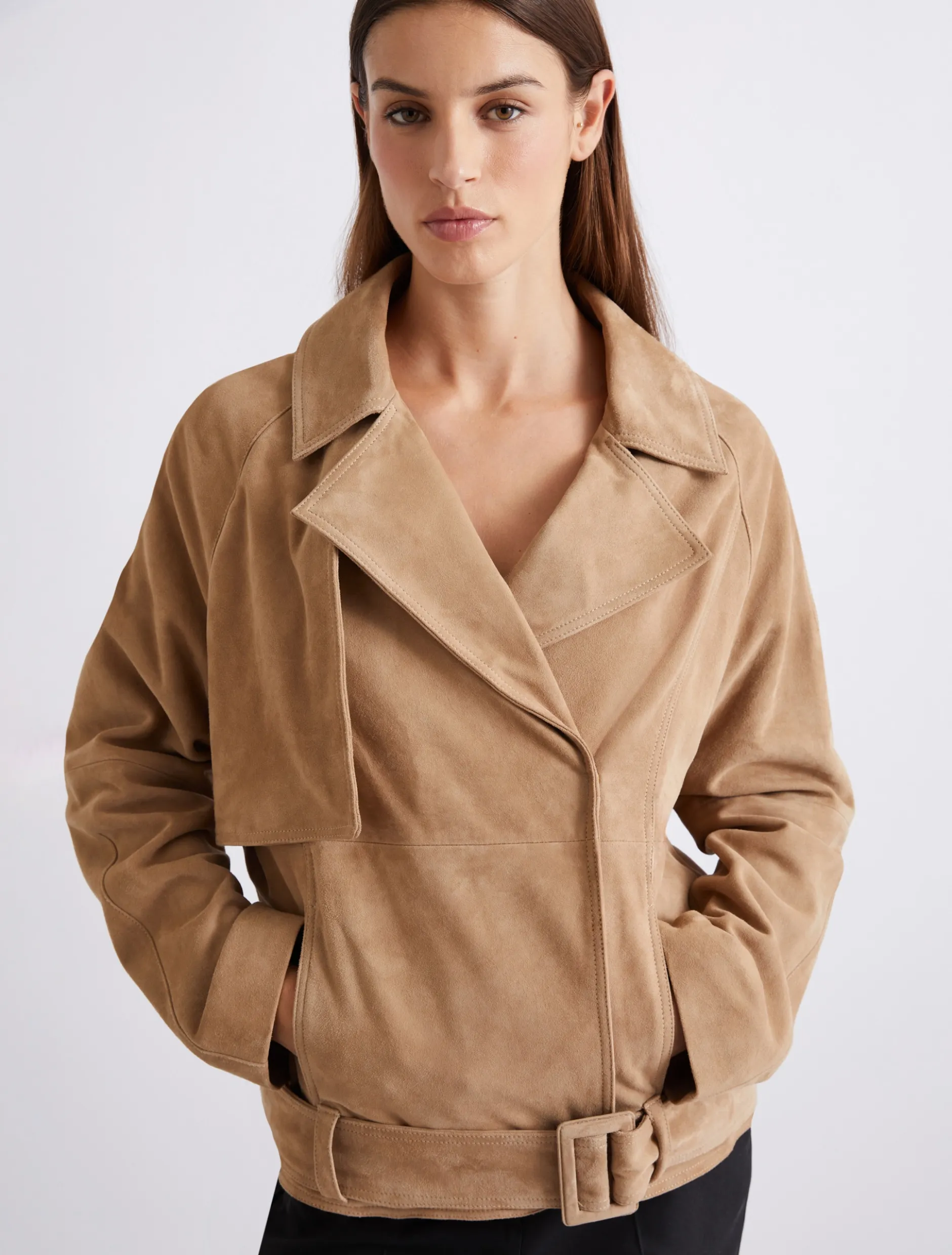 Giacca in camoscio - NATURALE
