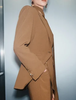 Giacca in envers satin - CAMMELLO