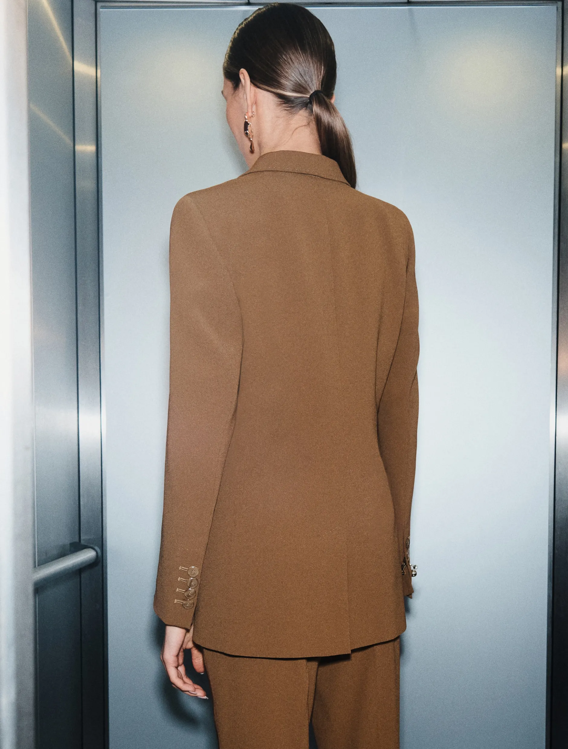 Giacca in envers satin - CAMMELLO