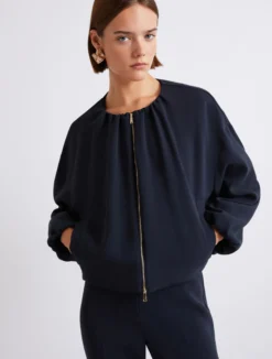 Giacca morbida in cady - BLU
