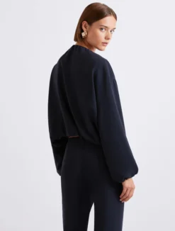 Giacca morbida in cady - BLU