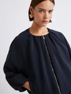Giacca morbida in cady - BLU
