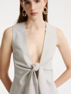 Gilet con nodo - GRIGIO CHIARO