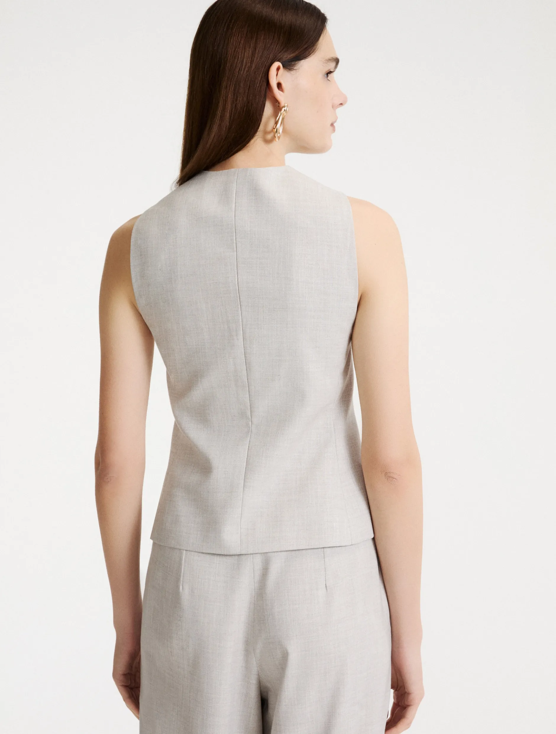 Gilet con nodo - GRIGIO CHIARO