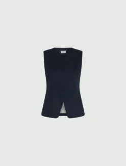 Gilet in gabardina di cotone - BLU