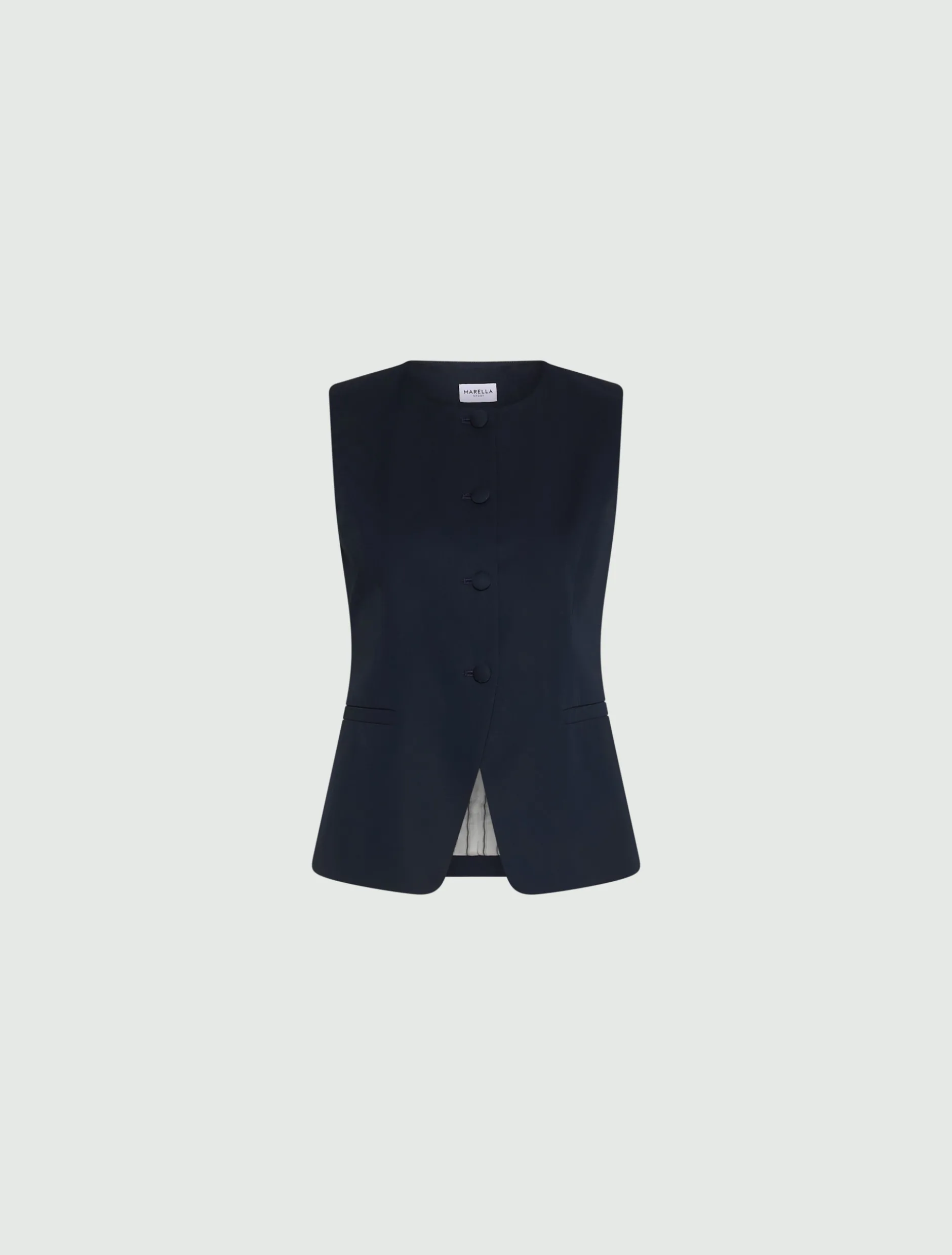 Gilet in gabardina di cotone - BLU