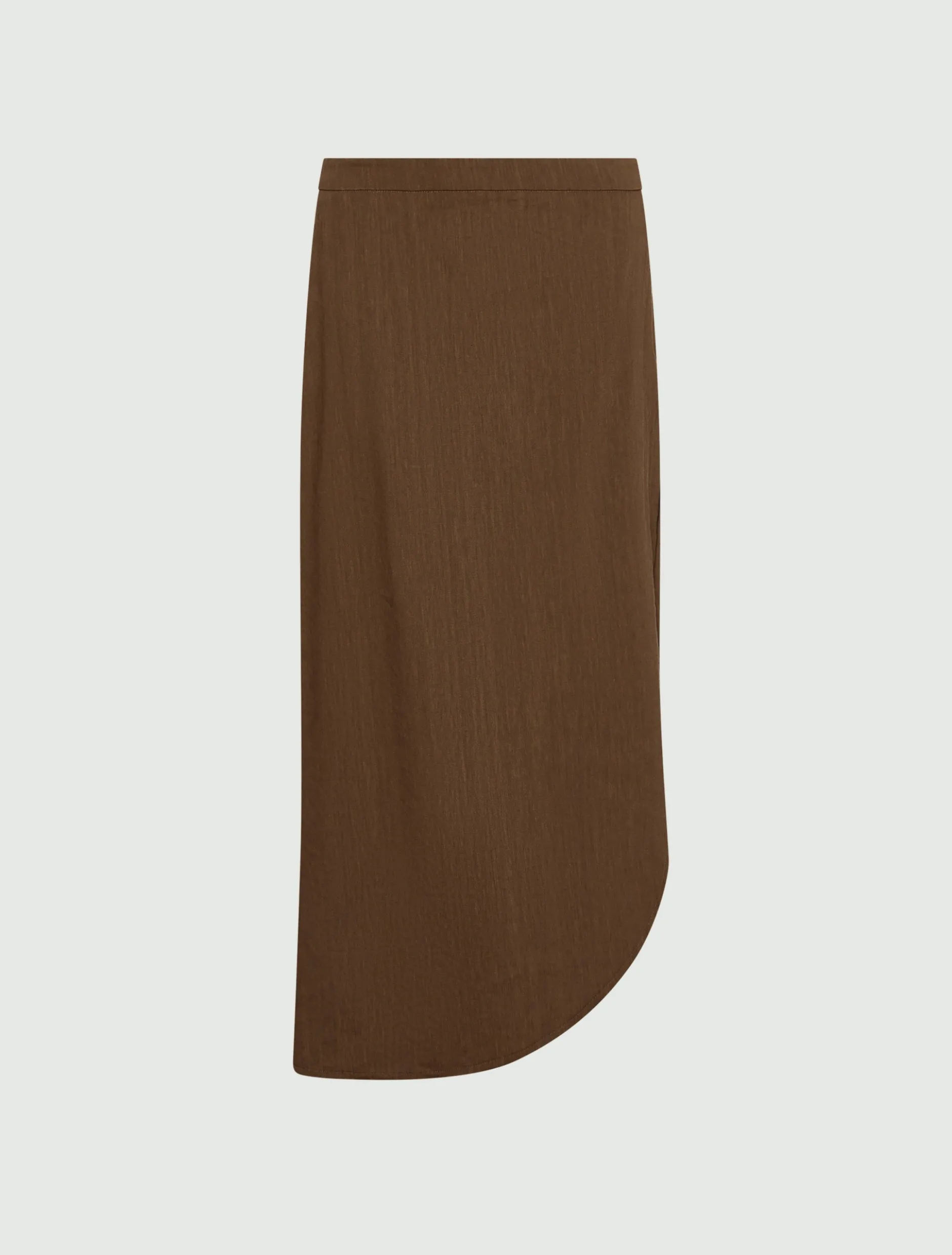 Gonna asimmetrica in creponne - MARRONE