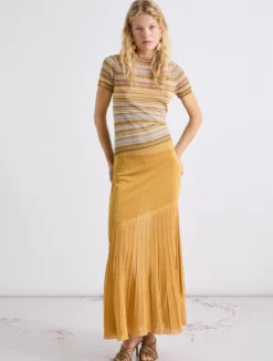 Gonna con baschina diagonale - ZAFFERANO