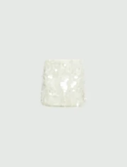 Gonna corta con paillette - BIANCO