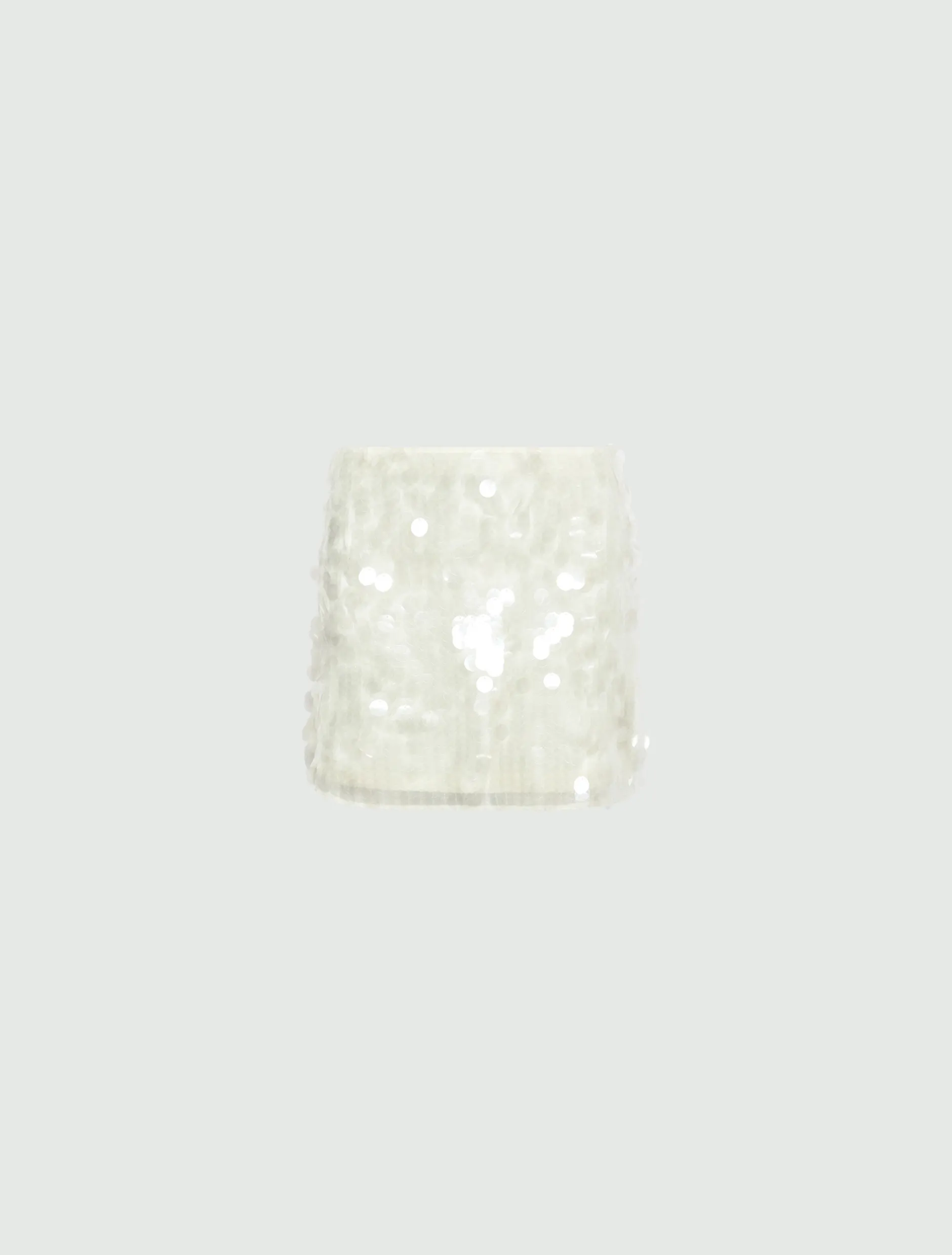 Gonna corta con paillette - BIANCO