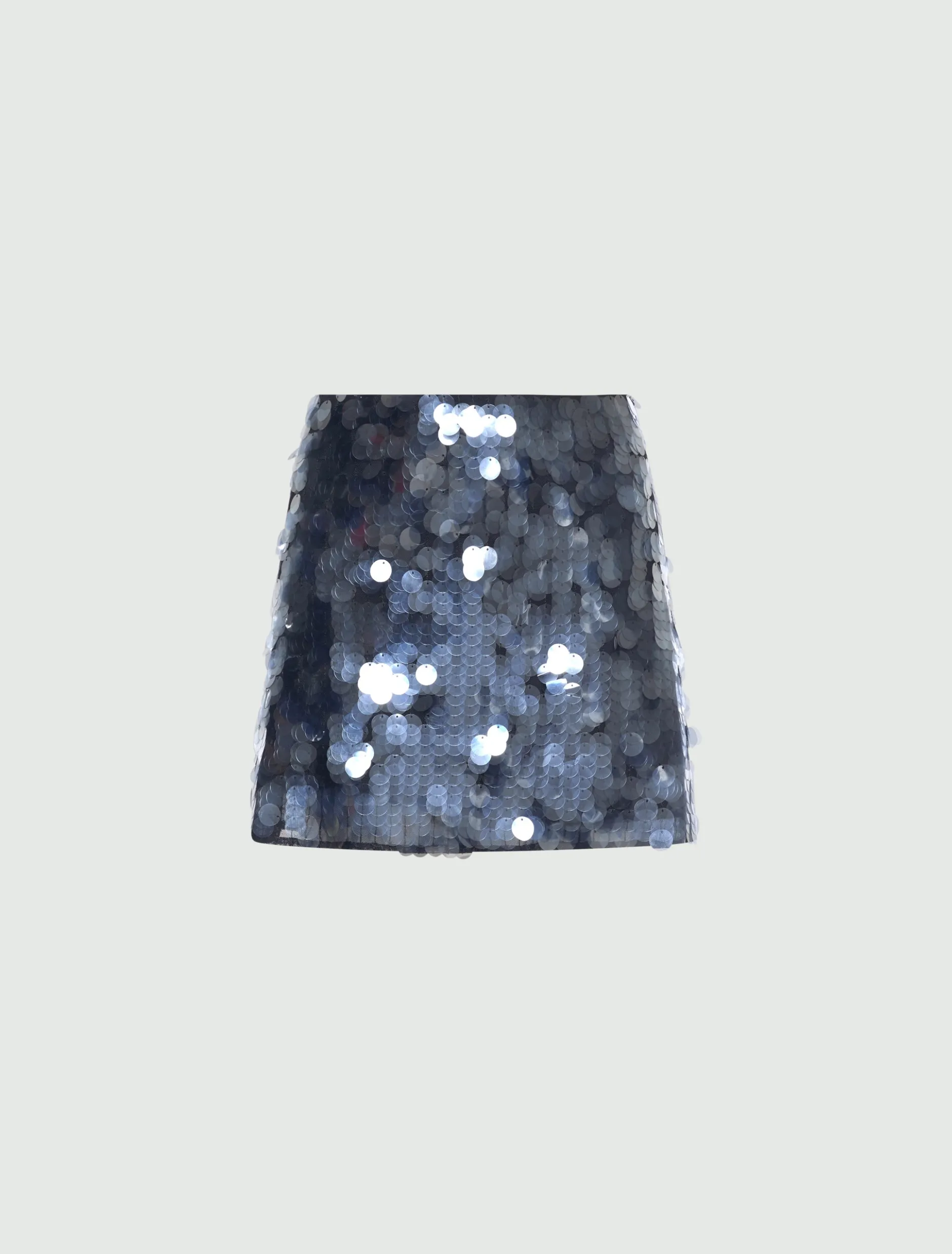 Gonna corta con paillette - BLU