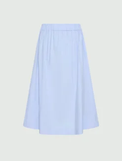 Gonna in popeline - AZZURRO