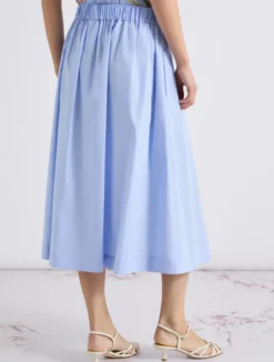 Gonna in popeline - AZZURRO