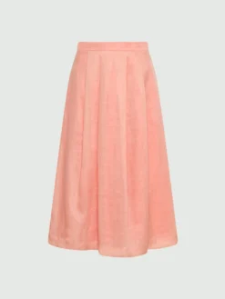 Gonna leggera in ramié - ROSA ANTICO