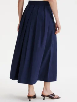 Gonna midi in popeline - BLU