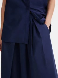 Gonna midi in popeline - BLU