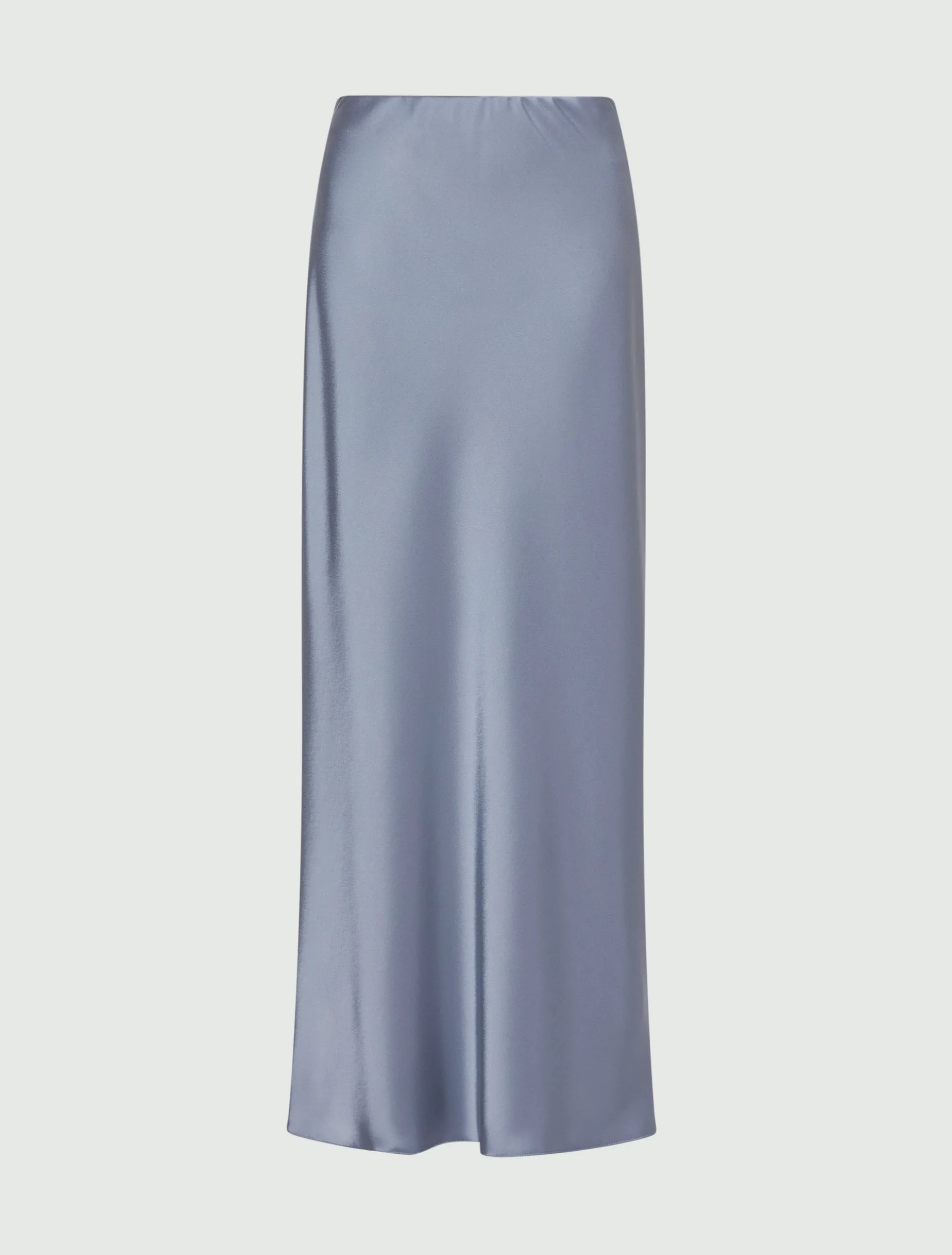 Gonna scivolata in satin - AZZURRO