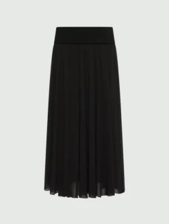 Gonna svasata in georgette - NERO