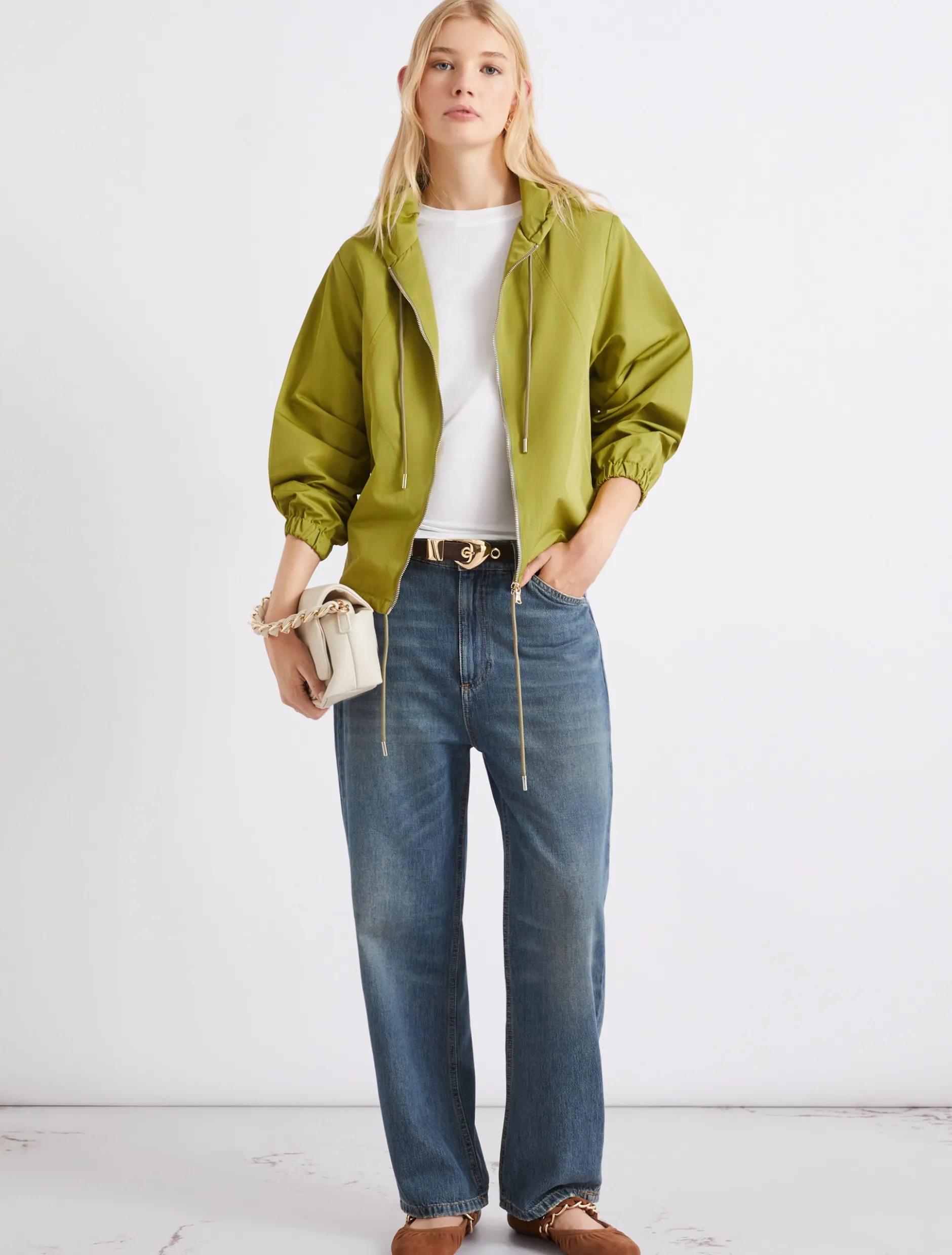 Impermeabile leggero antigoccia in twill - VERDE