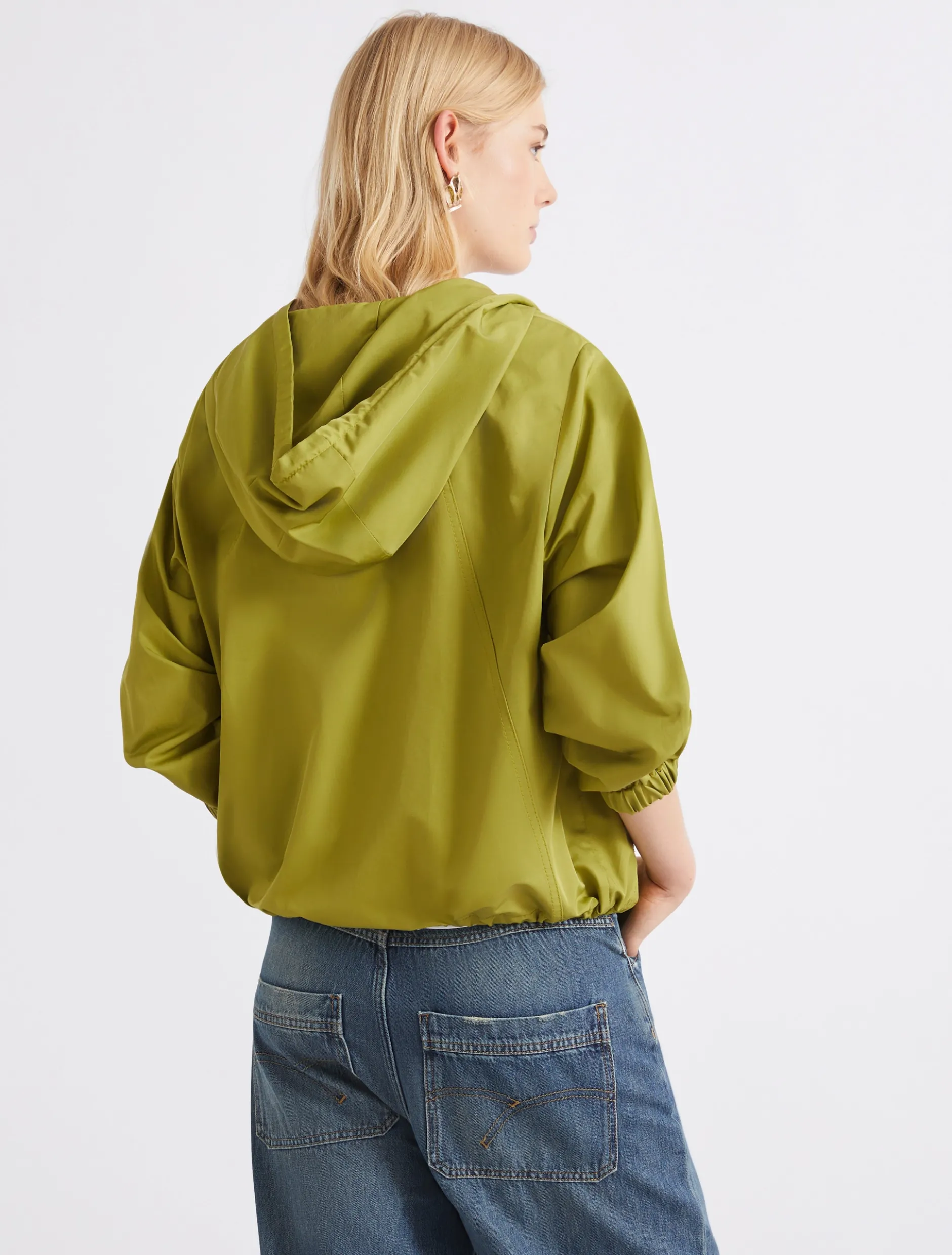 Impermeabile leggero antigoccia in twill - VERDE